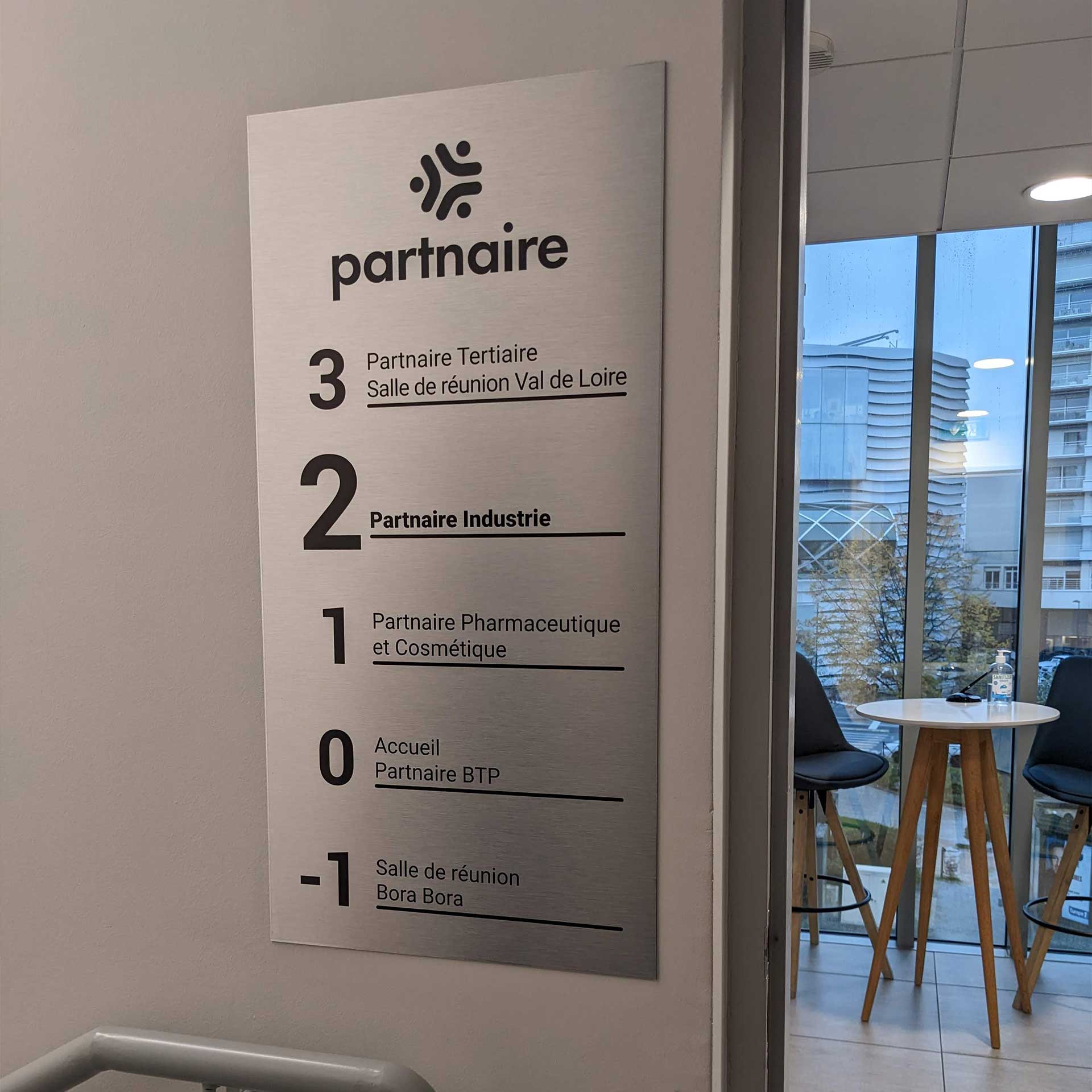 Panneau alu brossé Partnaire Orléans